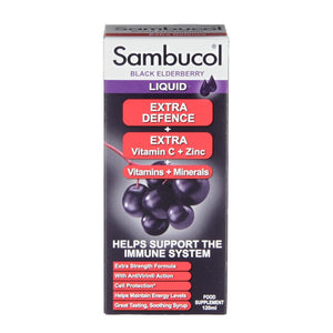 Sambucol Extra Defence Black Elderberry Liquid 120ml - Natural Ethos