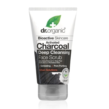 Dr Organic Charcoal Face Scrub 125ml - Natural Ethos
