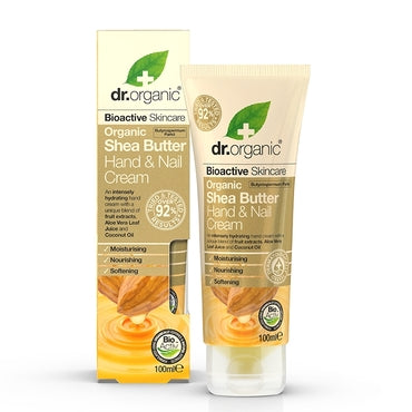 Dr Organic Shea Butter Hand & Nail Cream 100ml - Natural Ethos