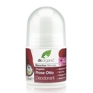 Dr Organic Rose Otto Deodorant 50ml - Natural Ethos