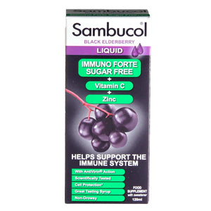 Sambucol Immuno Forte Sugar Free Black Elderberry Formula 120ml - Natural Ethos