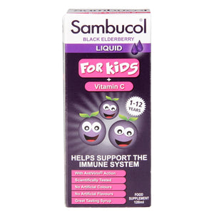 Sambucol Black Elderberry Liquid For Kids 120ml - Natural Ethos