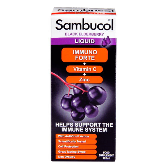 Sambucol Immuno Forte Black Elderberry Formula 120ml - Natural Ethos
