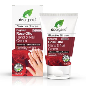 Dr Organic Rose Otto Hand & Nail Cream 125ml - Natural Ethos