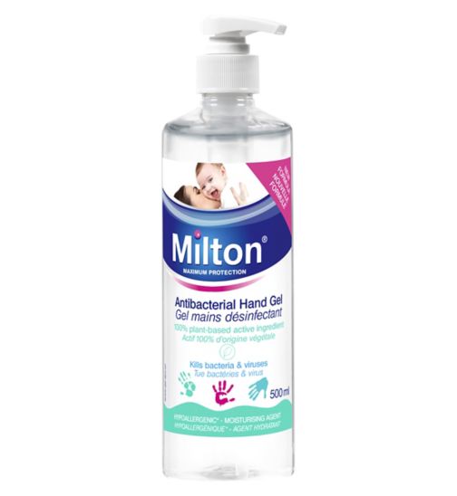 Milton antibacterial hand gel 500ml - Natural Ethos