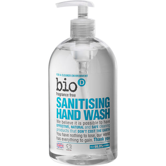 Bio-D 抗菌洗手液 - 無香味500毫升 - Natural Ethos