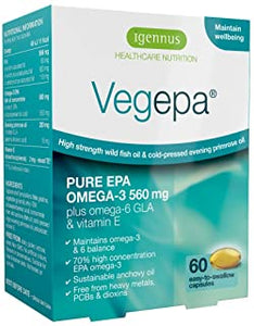 Igennus Vegepa fish oil 60 capsules - Natural Ethos