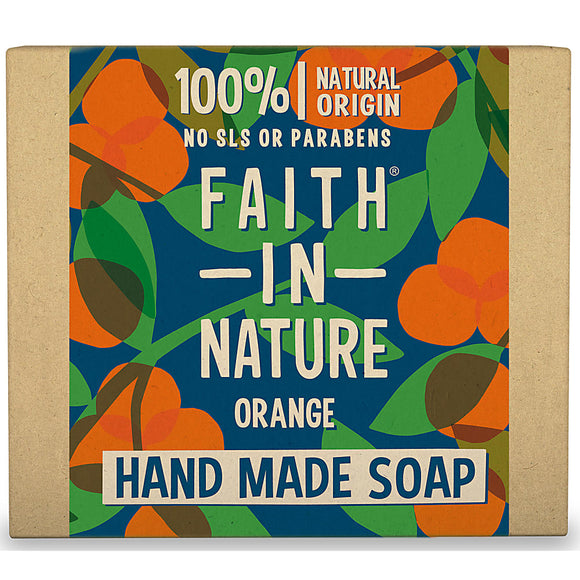 Faith In Nature Organic Orange Hand Made Soap 100g - Natural Ethos