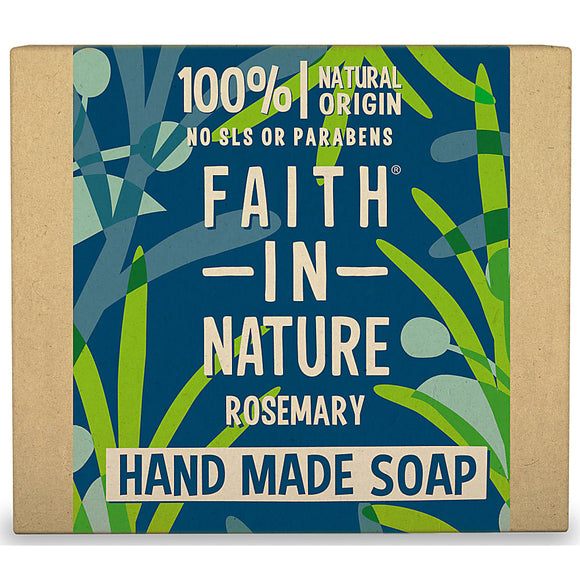 Faith In Nature Organic Rosemary Hand Made Soap 100g - Natural Ethos