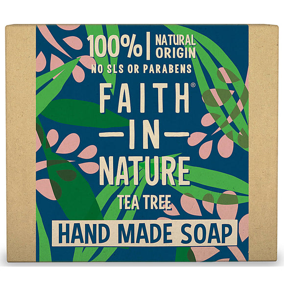 Faith In Nature Organic Tea Tree Hand Made Soap 100g - Natural Ethos