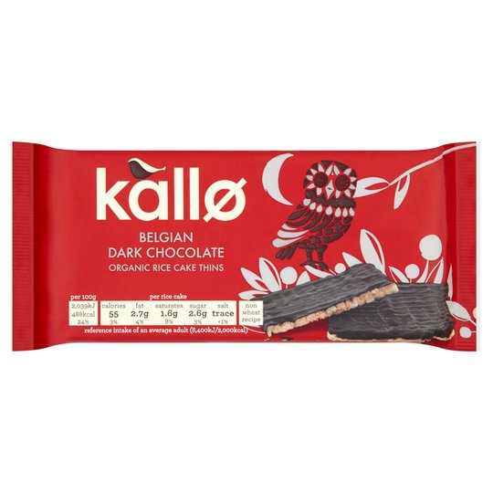 Kallo Belgian Milk Chocolate Mini Rice Cakes 40g - Natural Ethos